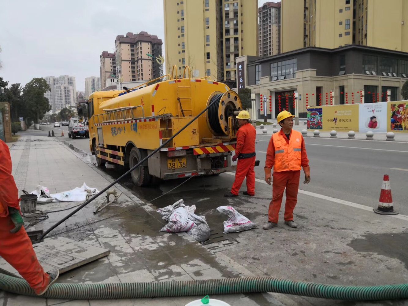 新竹镇排污管道清淤-管道清洗